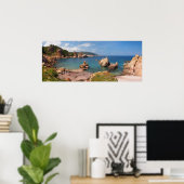 Affiche de la côte rocheuse rouge de Sardaigne (Bureau à domicile)