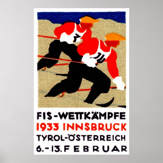 Affiche de la course de ski autrichienne 1933 (Devant)