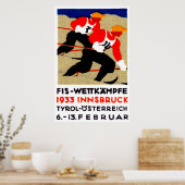 Affiche de la course de ski autrichienne 1933 (Cuisine)