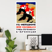 Affiche de la course de ski autrichienne 1933 (Bureau à domicile)