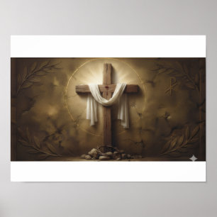 Affiche de la Croix Chrétienne Mur de Croix en B