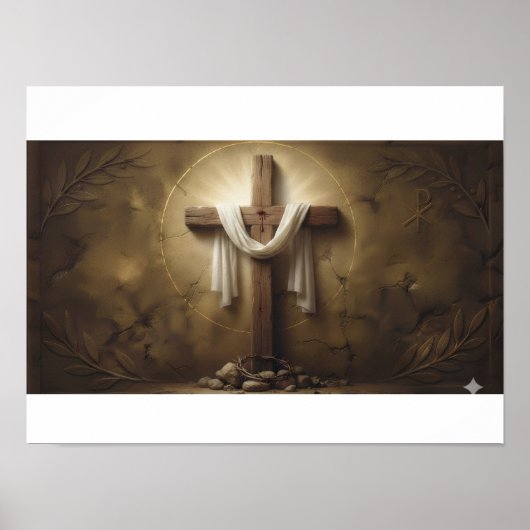 Affiche de la Croix Chrétienne | Mur de Croix en B (Devant)