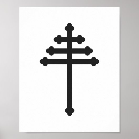 Affiche de la croix de l'Église maronite (Devant)