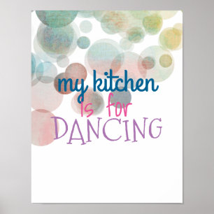 affiche de la cuisine citation colorée aquarelle