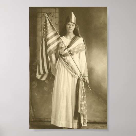 affiche de la dame de la liberté de suffrage (Devant)