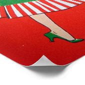 Affiche de la dame de Noël Retro Vintage (Coin)