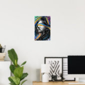Affiche de la dame des rêves arc-en-ciel (Bureau à domicile)