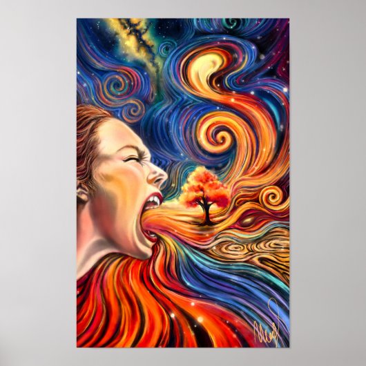Affiche de la Dame du Printemps - Peinture (Devant)