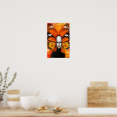Affiche de la dame papillon - Peinture (Cuisine)