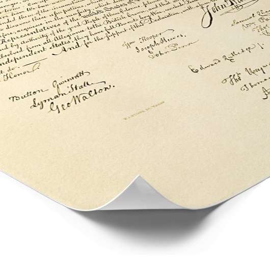 Affiche de la Déclaration d'indépendance (Coin)