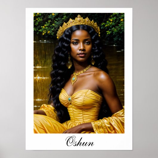 Affiche de la déesse africaine Oshun Orisha (Devant)
