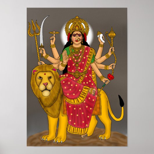 Affiche de la déesse Durga (Devant)