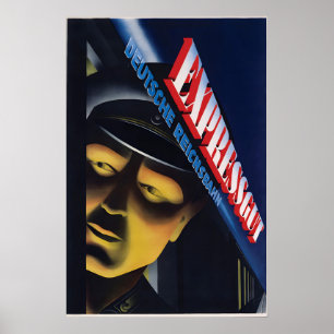 Affiche de la Deutsche Reichsbahn Express fret ! V