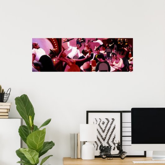 affiche de la discothèque harlem (Bureau à domicile)