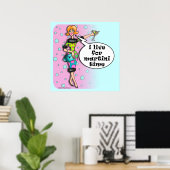 Affiche de la diva Martini à pois (Bureau à domicile)