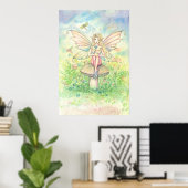 Affiche de la douce fée capricieuse rose (Bureau à domicile)