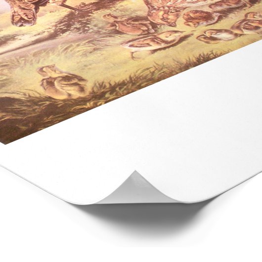 Affiche de la famille de cailles (Coin)