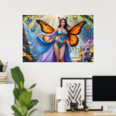 Affiche de la Fée aux Ailes de Papillon (3) (Bureau à domicile)