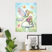 Affiche de la fée des fleurs du jardin d'Hélène (Bureau à domicile)