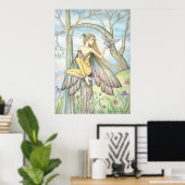 Affiche de la fée messagère colombe par Molly Harr (Bureau à domicile)