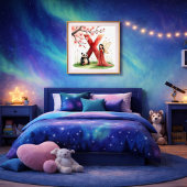 Affiche de la fée Panda Lettre X - Art de l'alphab