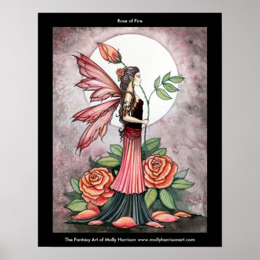 Affiche de la fée Rose de Feu par Molly Harrison (Devant)