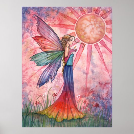 Affiche de la fée soleil et arc-en-ciel (Devant)