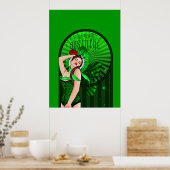 affiche de la fée verte victorienne absinthe (Cuisine)