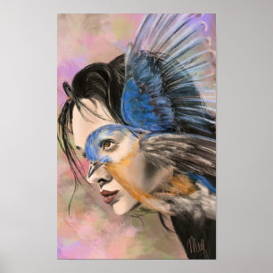 Affiche de la femme oiseau