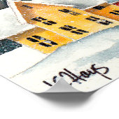 Affiche de la ferme et des granges de neige (Coin)