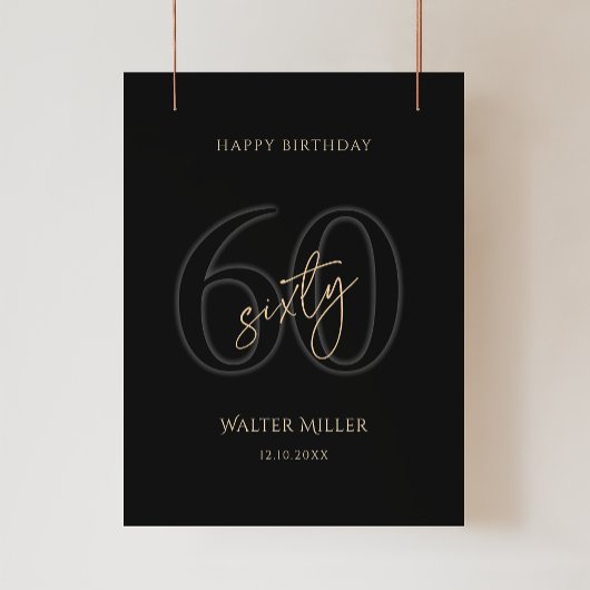 Affiche de la fête d'anniversaire des 60 ans de Bl