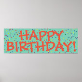 Affiche de la fête d'anniversaire joyeuse (Devant)