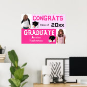 Affiche de la fête de graduation Ajouter photo ros (Bureau à domicile)