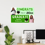 Affiche de la fête de graduation Ajouter photo ver (Bureau à domicile)