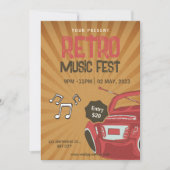 Affiche de la fête de musique rétro, Invitation à  (Devant)