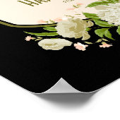 Affiche de la fête des mères florale de crème (Coin)