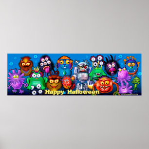 Affiche de la fête du Monster Mixer d'Halloween