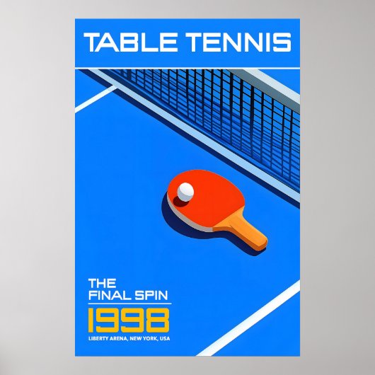 Affiche de la finale de tennis de table 1998 Art s (Devant)