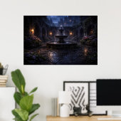 Affiche de la fontaine de la cour (Bureau à domicile)