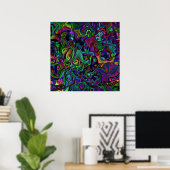 Affiche de la fonte du cerveau (Bureau à domicile)