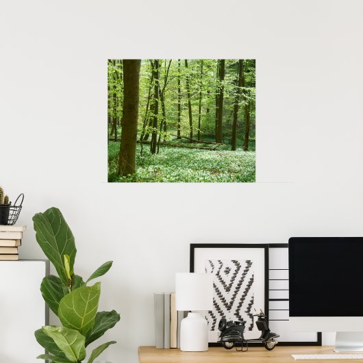 affiche de la forêt tranquille (Bureau à domicile)