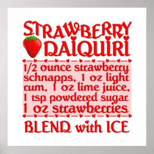 Affiche de la fraise Daiquiri