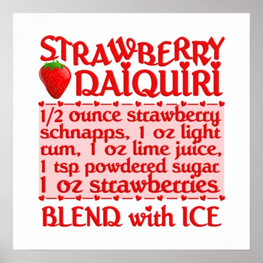 Affiche de la fraise Daiquiri (Devant)