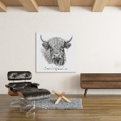 Affiche de la galerie d'art de croquis de vache hi