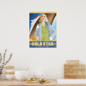 affiche de la Gold Star Cruise Line (Cuisine)