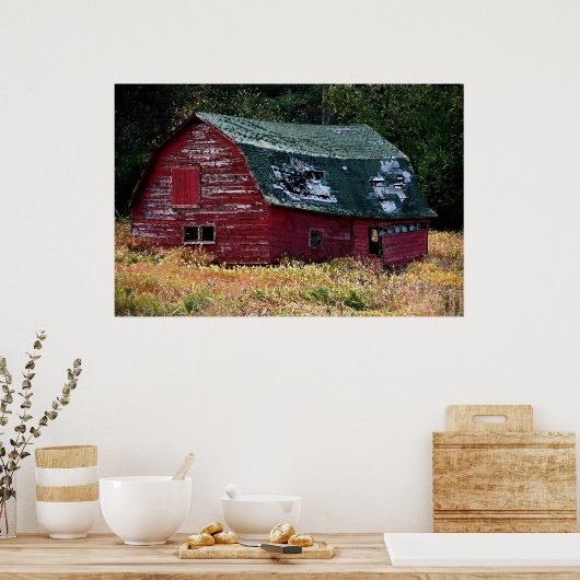 Affiche de la grange Adirondack (Cuisine)