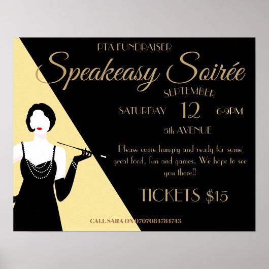 Affiche de la Great Gatsby 1920 Flapper Party (Devant)