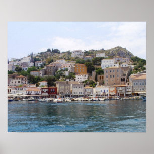 Affiche de la Grèce d'île d'hydre