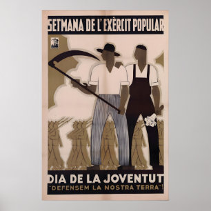 Affiche de la guerre civile espagnole Jour de la