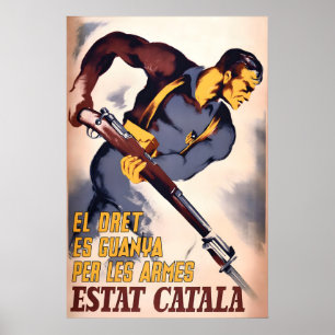 Affiche de la guerre civile espagnole propagande d